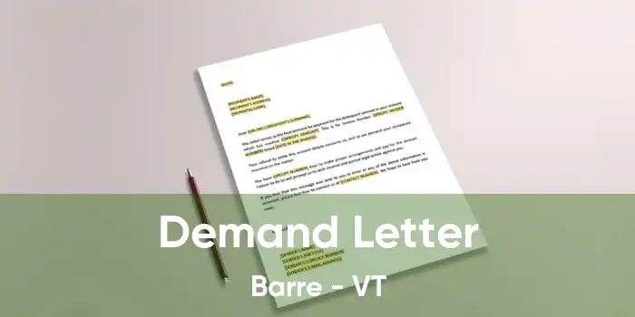  Demand Letter Barre - VT