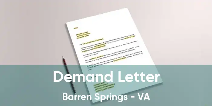  Demand Letter Barren Springs - VA
