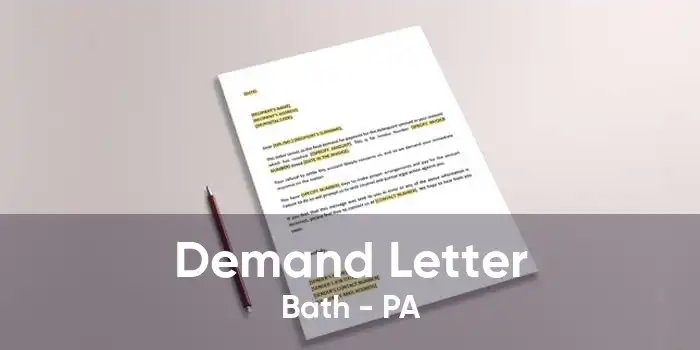 Demand Letter Bath - PA