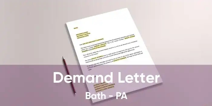 Demand Letter Bath - PA