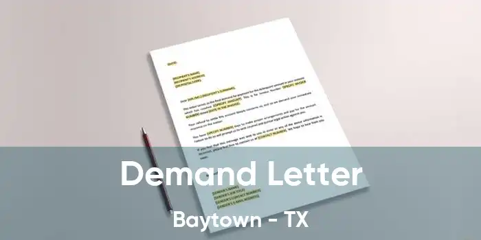 Demand Letter Baytown - TX