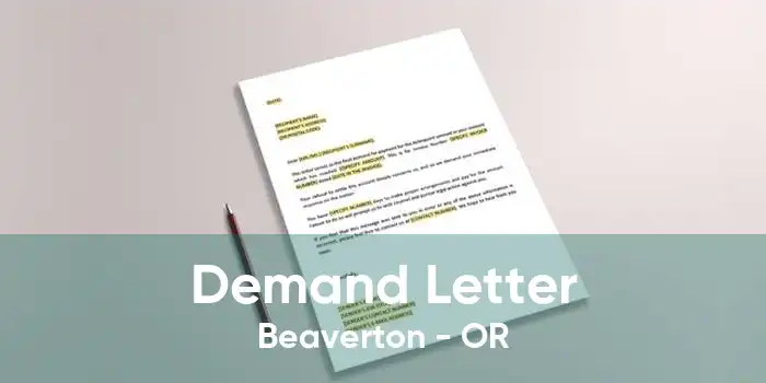 Demand Letter Beaverton - OR