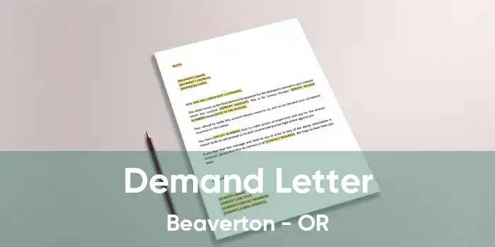 Demand Letter Beaverton - OR