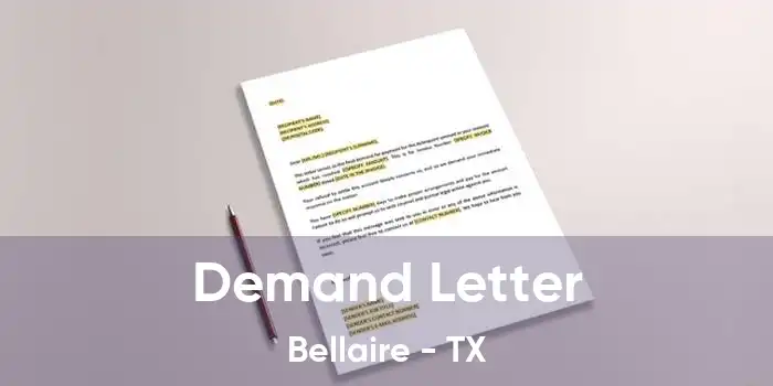 Demand Letter Bellaire - TX