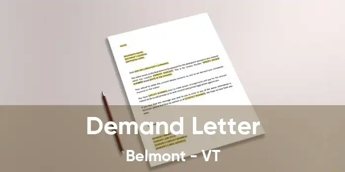 Demand Letter Belmont - VT