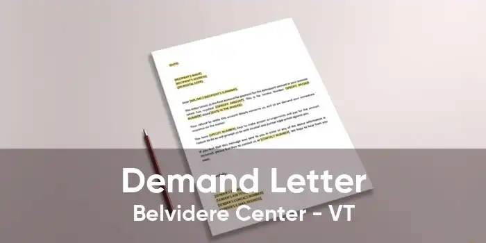 Demand Letter Belvidere Center - VT