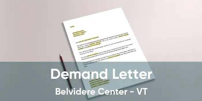 Demand Letter Belvidere Center - VT