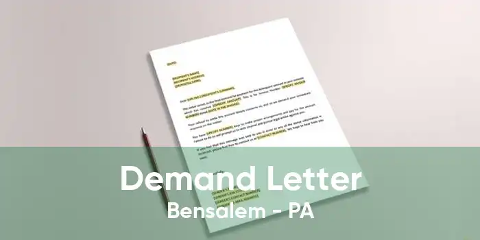 Demand Letter Bensalem - PA