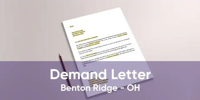 Demand Letter Benton Ridge - OH