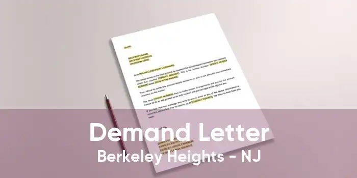 Demand Letter Berkeley Heights - NJ
