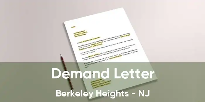 Demand Letter Berkeley Heights - NJ