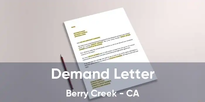 Demand Letter Berry Creek - CA