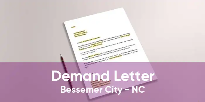Demand Letter Bessemer City - NC