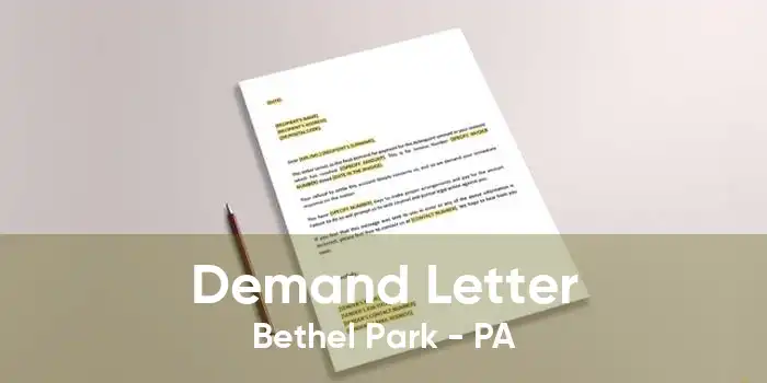 Demand Letter Bethel Park - PA