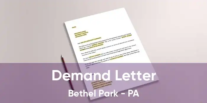 Demand Letter Bethel Park - PA