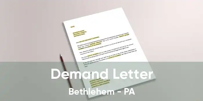 Demand Letter Bethlehem - PA