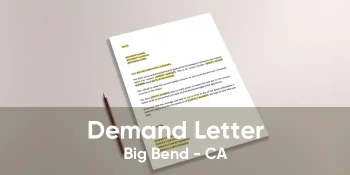 Demand Letter Big Bend - CA