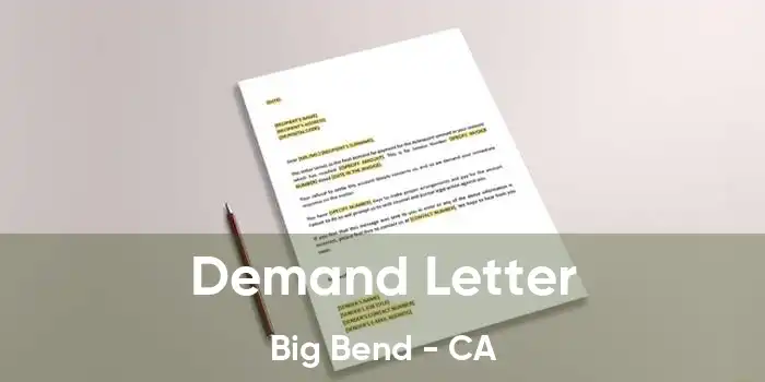 Demand Letter Big Bend - CA