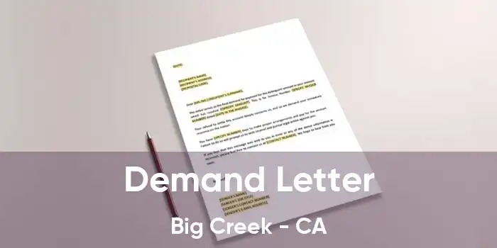 Demand Letter Big Creek - CA