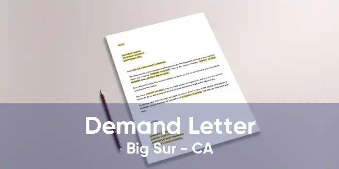 Demand Letter Big Sur - CA