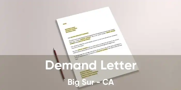 Demand Letter Big Sur - CA