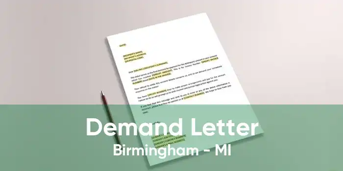 Demand Letter Birmingham - MI