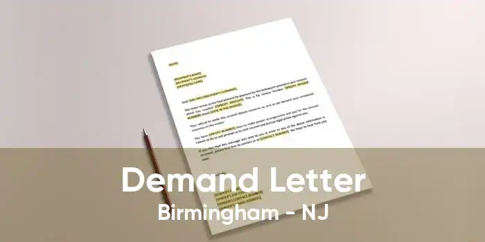 Demand Letter Birmingham - NJ