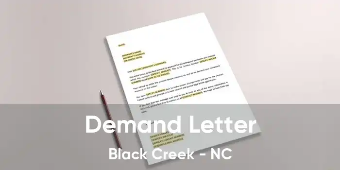 Demand Letter Black Creek - NC