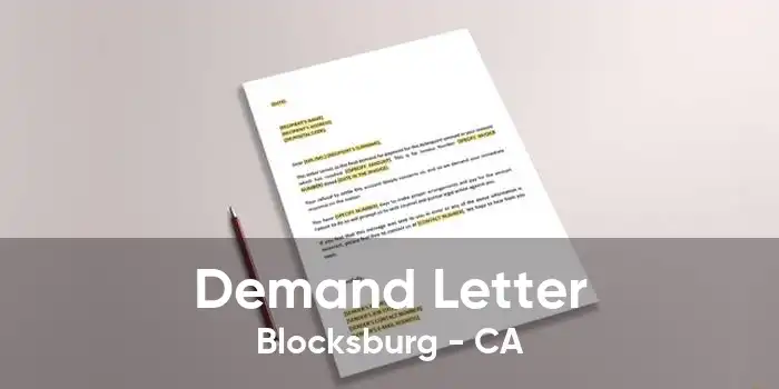 Demand Letter Blocksburg - CA