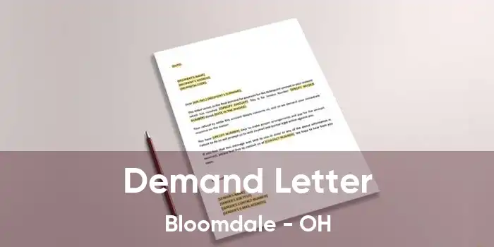 Demand Letter Bloomdale - OH