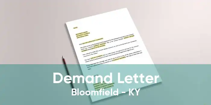 Demand Letter Bloomfield - KY