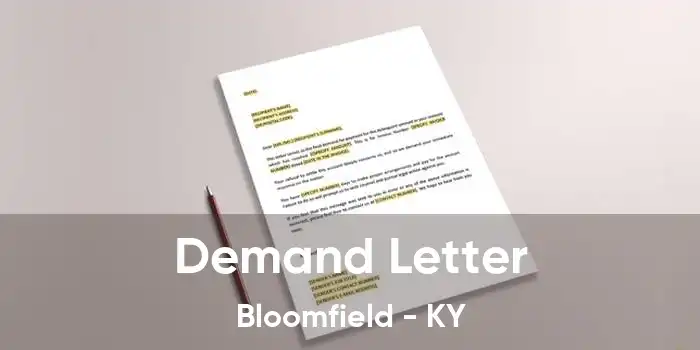 Demand Letter Bloomfield - KY