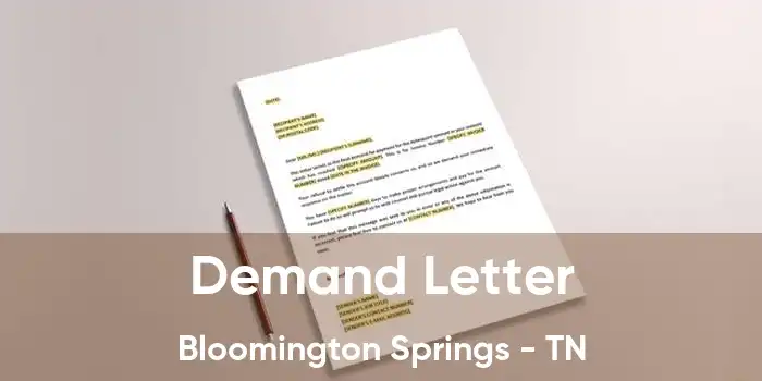 Demand Letter Bloomington Springs - TN