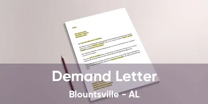 Demand Letter Blountsville - AL