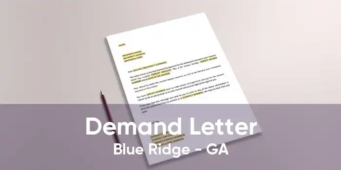 Demand Letter Blue Ridge - GA