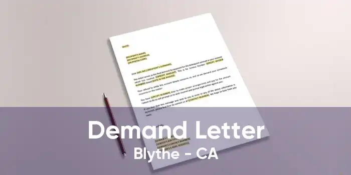 Demand Letter Blythe - CA