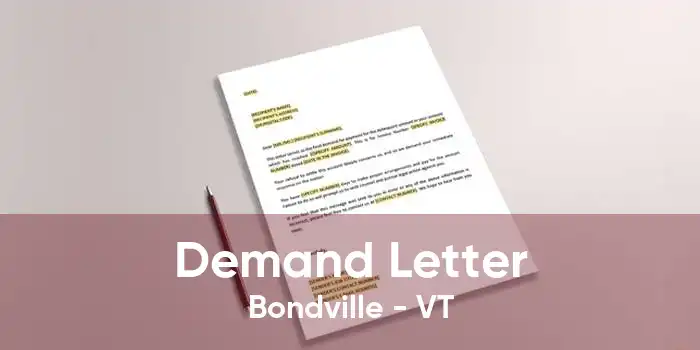 Demand Letter Bondville - VT