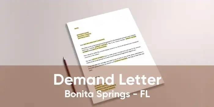 Demand Letter Bonita Springs - FL