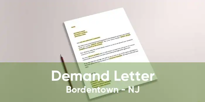 Demand Letter Bordentown - NJ