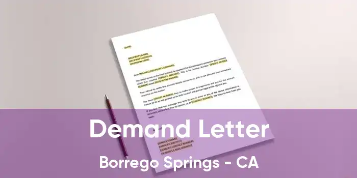 Demand Letter Borrego Springs - CA