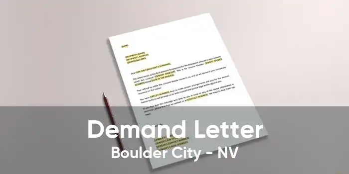 Demand Letter Boulder City - NV