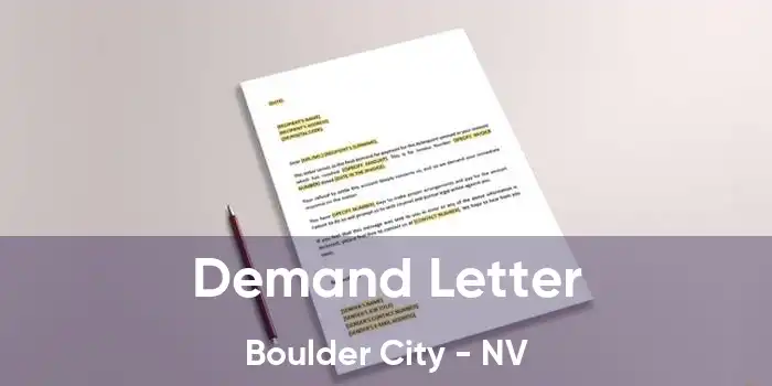 Demand Letter Boulder City - NV