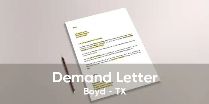 Demand Letter Boyd - TX
