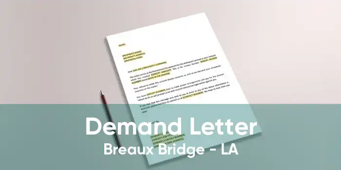 Demand Letter Breaux Bridge - LA