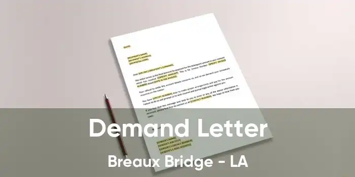 Demand Letter Breaux Bridge - LA