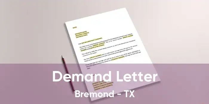 Demand Letter Bremond - TX