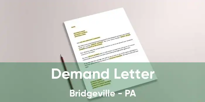 Demand Letter Bridgeville - PA