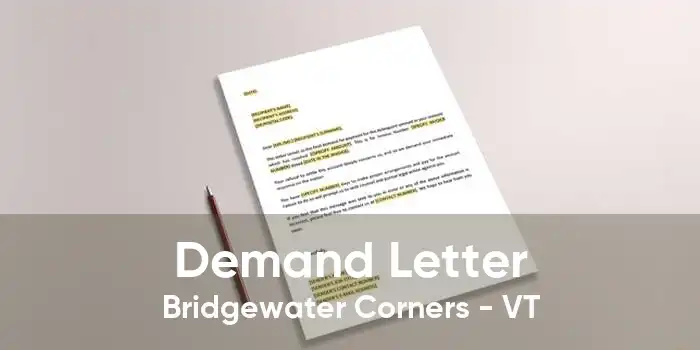 Demand Letter Bridgewater Corners - VT