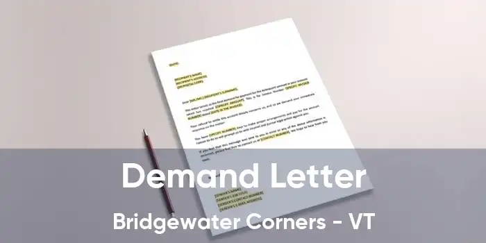 Demand Letter Bridgewater Corners - VT