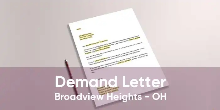Demand Letter Broadview Heights - OH